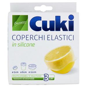 Cuki Coperchi Elastici in silicone Ø5, Ø8, Ø11cm 3 pz