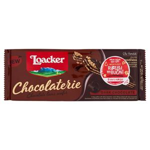 Loacker Chocolaterie Wafer ricoperti Cioccolato Fondente con crema Cioccolato Fondente Wafers 118g