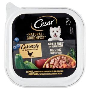 Cesar Natural Goodness Casserole Cibo Umido Cane con Pollo Zucchine Mirtilli e Erbe 100 g