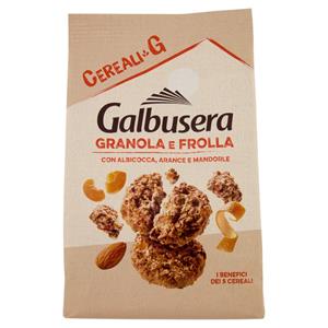 Galbusera Cereali G Granola e Frolla con Albicocca, Arance e Mandorle 300 g