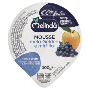 Melinda Mousse mela Golden e mirtillo 100 g