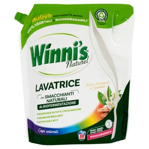 Winni's Naturel Lavatrice Capi colorati Fiori d'arancio e Sandalo pouch 30 Lavaggi 1,35 l