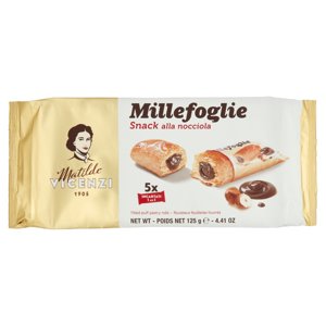 Matilde Vicenzi Millefoglie Snack alla nocciola 5 x 25 g