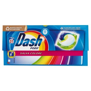 Dash Pods Detersivo Lavatrice In Capsule, Salvacolore, 31 Lavaggi 604,5 g