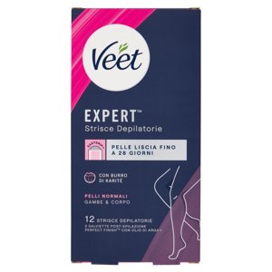 Veet Expert Strisce Corpo e Gambe Pelli Normali, 12 strisce