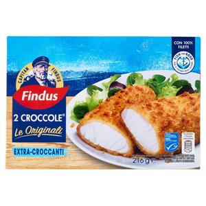 Capitan Findus 2 Croccole con 100% Filetti di Merluzzo - Le originali 216 g