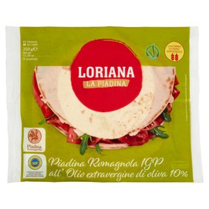 Loriana Piadina Romagnola IGP all'Olio extravergine di oliva 10% 3 piadine 350 g