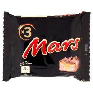 Mars Barretta Snack al Cioccolato al Latte con Caramello x3 135 g