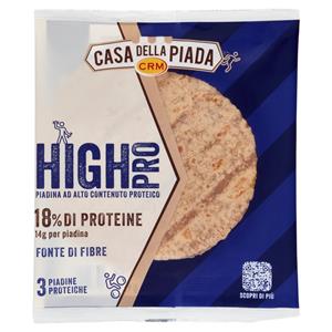 Casa della Piada High Pro Piadina ad Alto Contenuto Proteico 3 Piadine 225 g