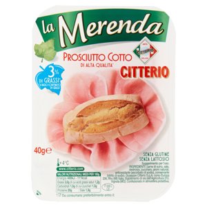 Citterio la Merenda Prosciutto Cotto di Alta Qualità 40 g