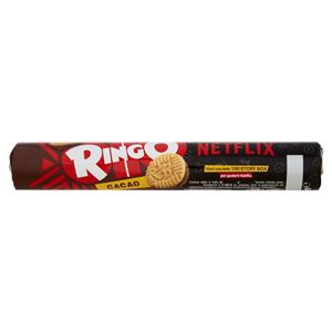 Ringo Cacao Biscotti Farciti con Crema Cacao Snack Merenda Tubo, 165g Limited edition Netflix