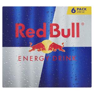 Red Bull Energy Drink, 250 ml (6 Lattine)