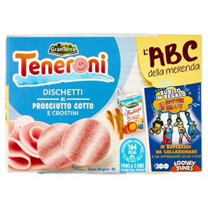 Teneroni l'ABC della merenda Dischetti al Prosciutto Cotto e Crostini 170 g