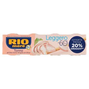 Rio mare Leggero Tonno all'Olio Extra Vergine d'Oliva 4 x 60 g