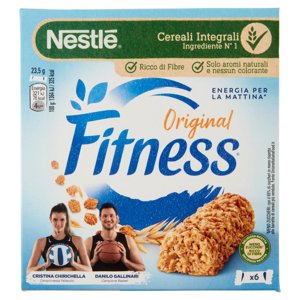 FITNESS ORIGINAL Barrette di cereali con frumento integrale, vitamine, calcio e ferro 6 pezzi