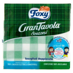 Foxy Gran Tavola  43 Tovaglioli Doppiovelo  Cm 33 X 33 