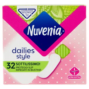 Nuvenia dailies style Sottilissimo Proteggi Slip Ripiegati in Bustina 32 pz