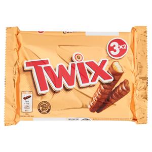 Twix Snack al Cioccolato con Caramello, 3 Barrette x 50g