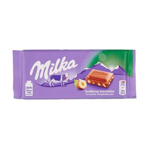 Milka tavoletta di cioccolato al latte 100% Alpino e nocciole spezzate - 100g