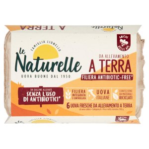 le Naturelle 6 Uova Fresche da Allevamento a Terra 330 g