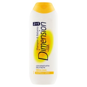 Dimension by Lux Shampoo & Balsamo 2in1 con Estratti Attivi della Frutta Capelli Lisci 250 ml