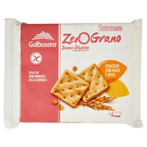 Galbusera ZeroGrano Senza Glutine Cracker con Mais e Riso 8 x 40 g