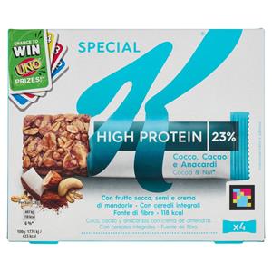 Kellogg's Special K High Protein 23% Cocco, Cacao e Anacardi 4 x 28 g