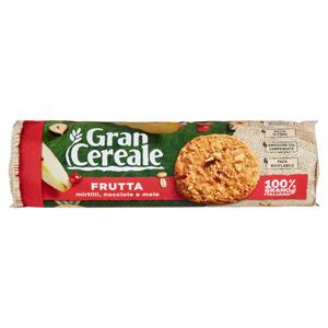 Gran Cereale Frutta Biscotti con Mirtilli Mele e Nocciole Tubo 250g