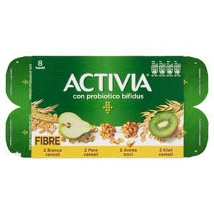 Activia Fibre 2 Bianco cereali - 2 Pera cereali - 2 Avena noci - 2 Kiwi cereali 8 x 125 g