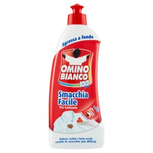 Omino Bianco, Smacchiafacile Pretrattante, Smacchia le macchie più Ostinate, 500ml