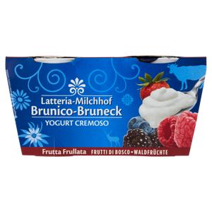 Latteria Brunico Yogurt Cremoso Frutta Frullata Frutti di Bosco 2 x 125 g