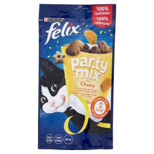 FELIX Party Mix Snacks Cheezy Aromatizzato con formaggio Cheddar, Gouda e Edamer 60 g