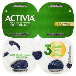 ACTIVIA Yogurt con Probiotico Bifidus, gusto Prugna, 4x125g