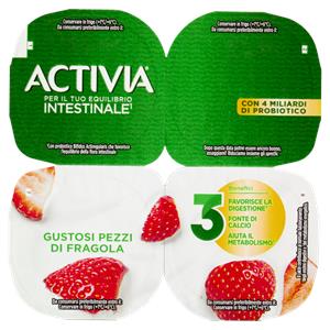 ACTIVIA Yogurt con Probiotico Bifidus, gusto Fragola, 4x125g