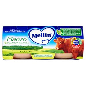 Mellin Manzo Omogeneizzato con Carne e Farina di Riso 2 x 80 g