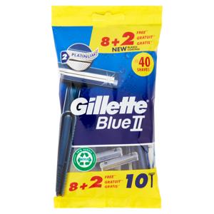 Gillette Blue II Rasoio da Uomo Usa e Getta - 8 rasoi + 2 Gratis