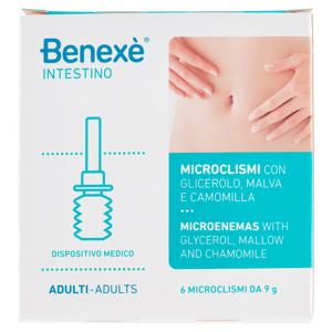 Benexè Intestino Microclismi con Glicerolo, Malva e Camomilla Adulti 6 x 9 g