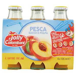 Jolly Colombani Pesca Succo e Polpa 6 x 125 ml