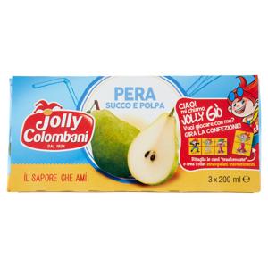 Jolly Colombani Pera Succo e Polpa 3 x 200 ml