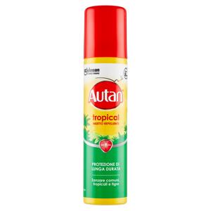 Autan Tropical Spray Insetto Repellente e Antizanzare Tigre, Comuni e Tropicali, 100ml