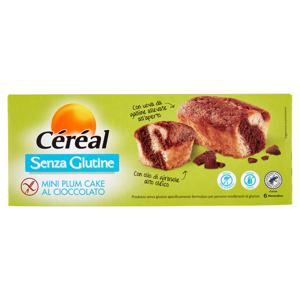 Céréal, Mini Plum Cake Gusto Cioccolato, Senza Glutine, Senza olio di palma - 6x200g