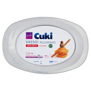 Cuki Presenta Vassoi Alluminio ultra-forza con manici 8 Porzioni 2 pz