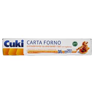 Cuki Carta Forno andiaderente su entrambi i lati con taglierina larg. 36 cm x 50 metri