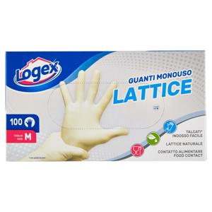 Logex Guanti Monouso Lattice Taglia M 100 pz