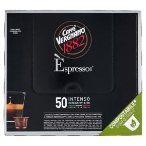 Caffè Vergnano 1882 Èspresso1882 Intenso Compostabile** Capsule Compatibili Nespresso* 50 x 5 g