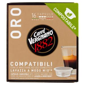 Caffè Vergnano 1882 Oro Compostabile** Capsule Compatibili Lavazza a Modo Mio* 16 x 7,5 g