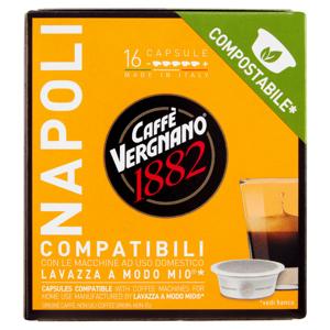 Caffè Vergnano 1882 Napoli Compostabile** Capsule Compatibili Lavazza a Modo Mio* 16 x 7,5 g