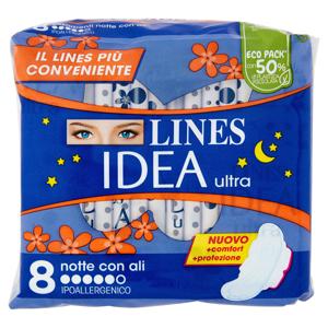 Lines Idea ultra notte con ali 8 pz