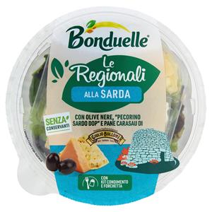 Bonduelle Le Regionali alla Sarda con Olive Nere, "Pecorino Sardo DOP" e Pane Carasau 130 g