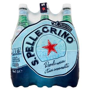 S.PELLEGRINO, Acqua Minerale Naturale Frizzante 1L x 6